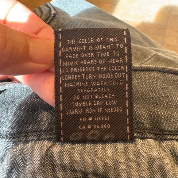 7 FOR ALL MANKIND Gray Low Waisted Bell Bottom Y2K Jeans Size 24-Made in USA - Picture 8 of 8